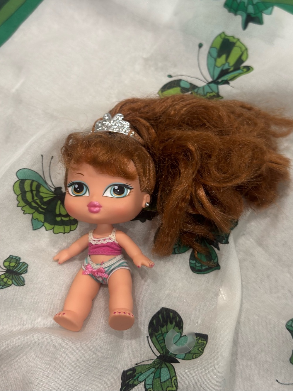 y2k early 2000s Bratz Babyz Hair Flair Meygan doll with Tiara